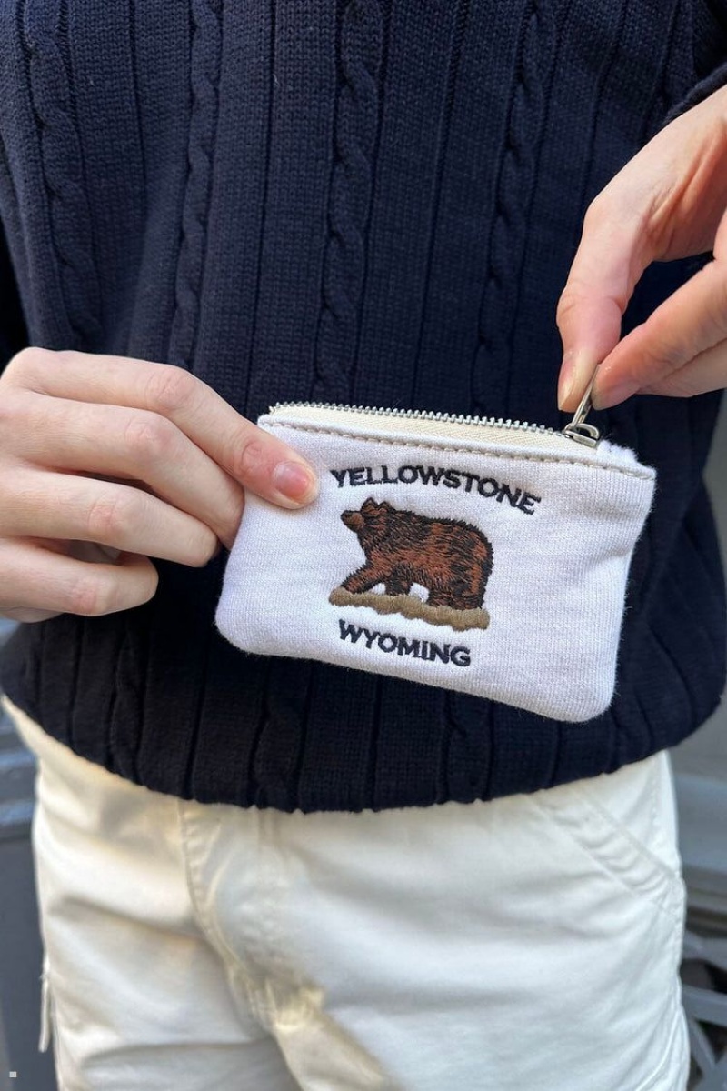 Porte-Monnaie Brandy Melville Yellowstone Wyoming Blanche | THL-17164098